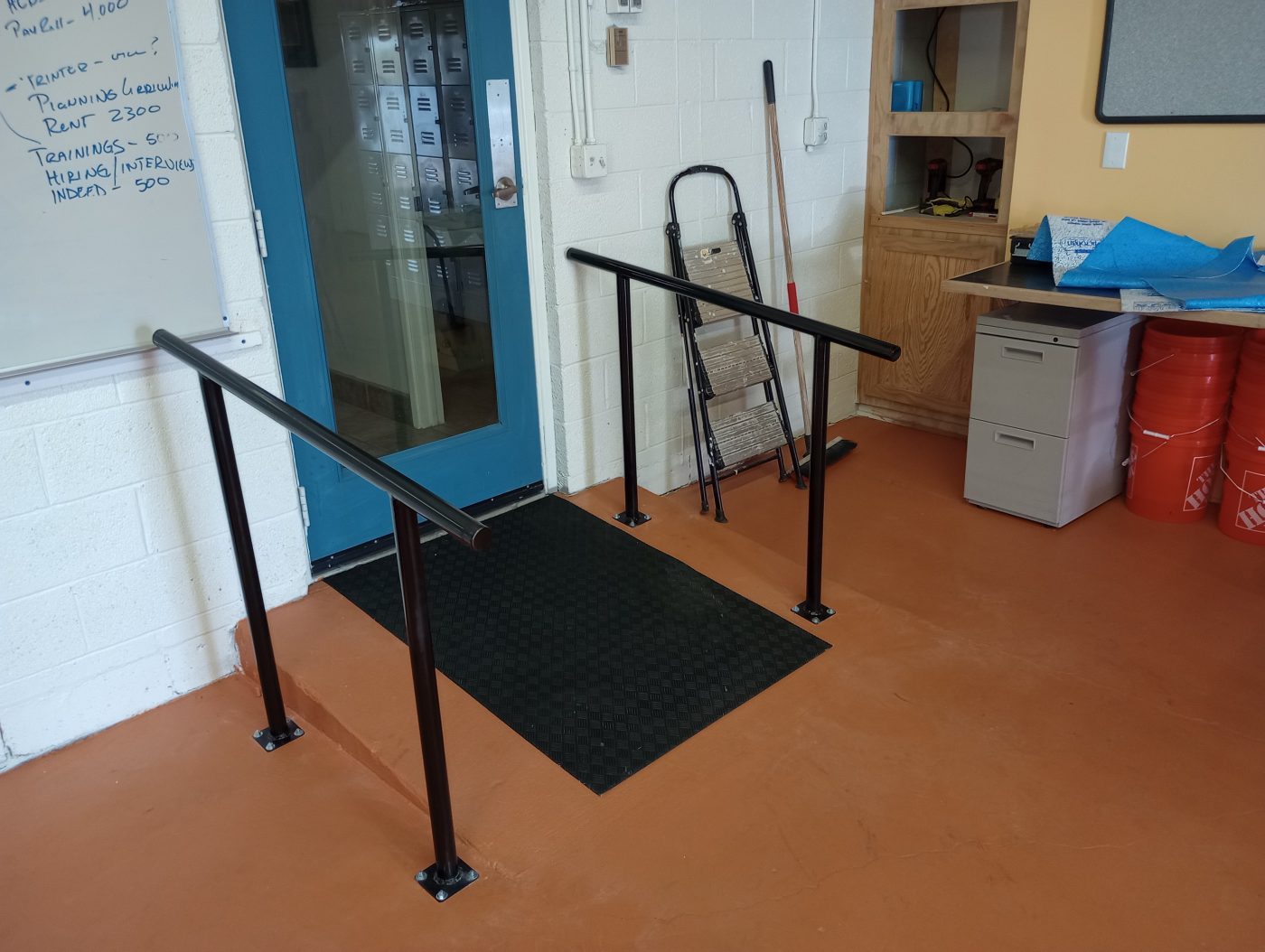 Ada steel handrail ramp — Emery Welding & Ironwork