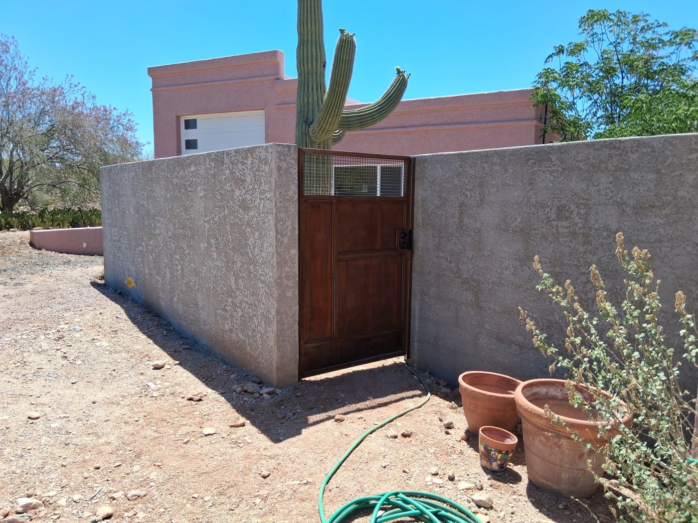 Block wall gate in Tucson — Emery Welding & Ironwork