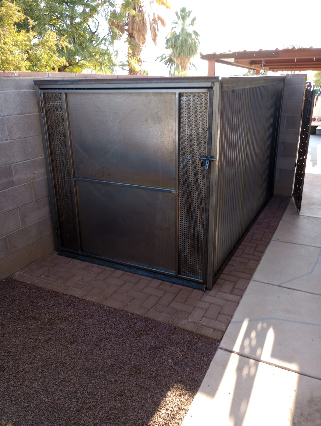 Corrugated steel enclosure — Emery Welding & Ironwork