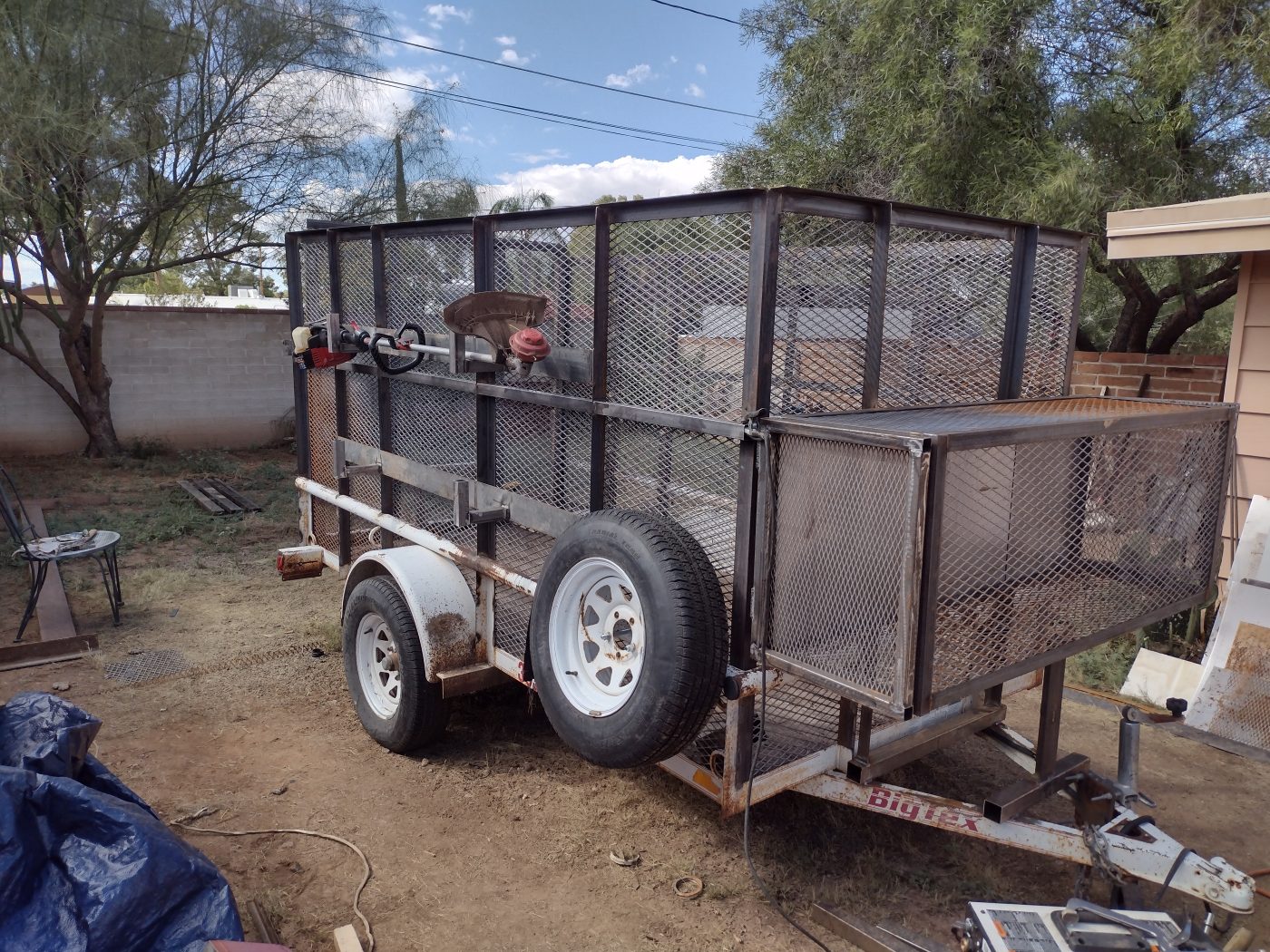 Custom welded utility trailer cage — Emery Welding & Ironwork