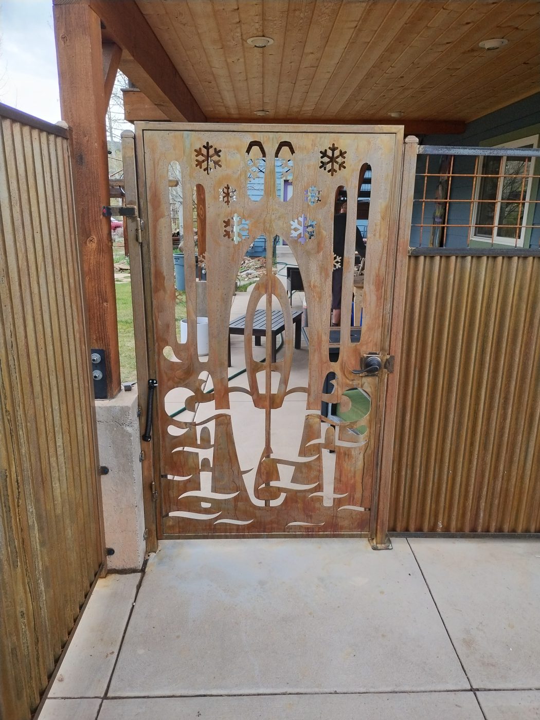 Decorative southwest metal art gate — Emery Welding & Ironwork