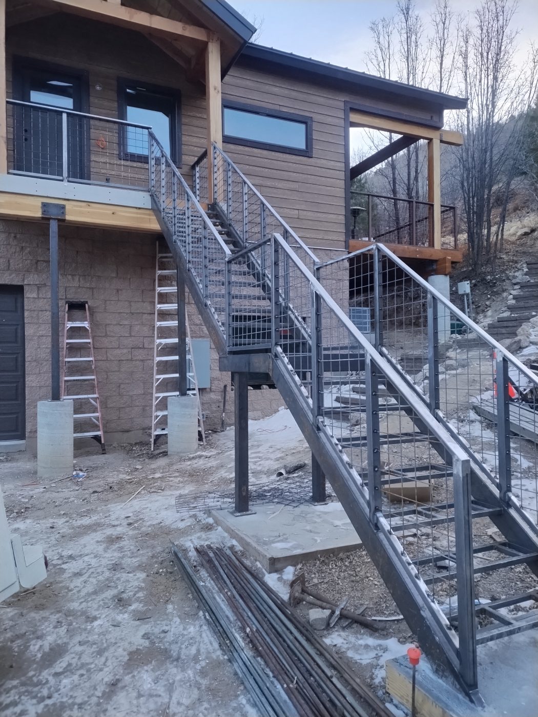 Exterior steel staircase fabrication — Emery Welding & Ironwork