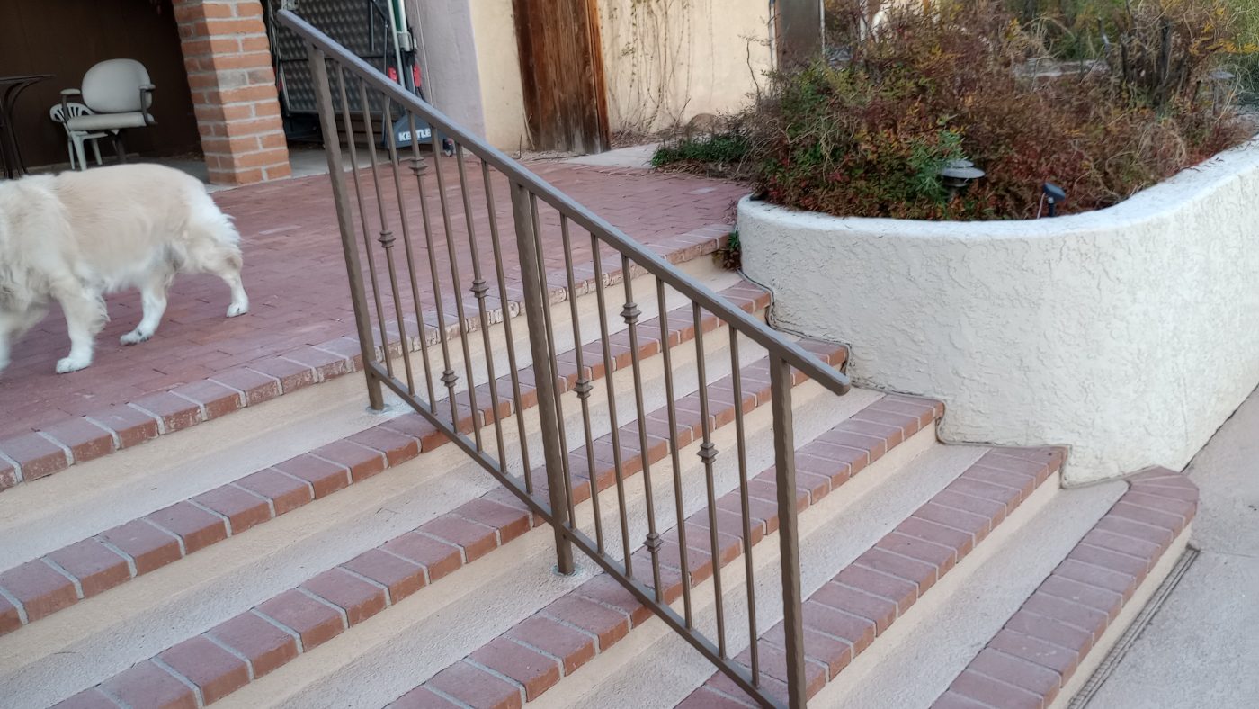 Exterior steps iron handrail — Emery Welding & Ironwork