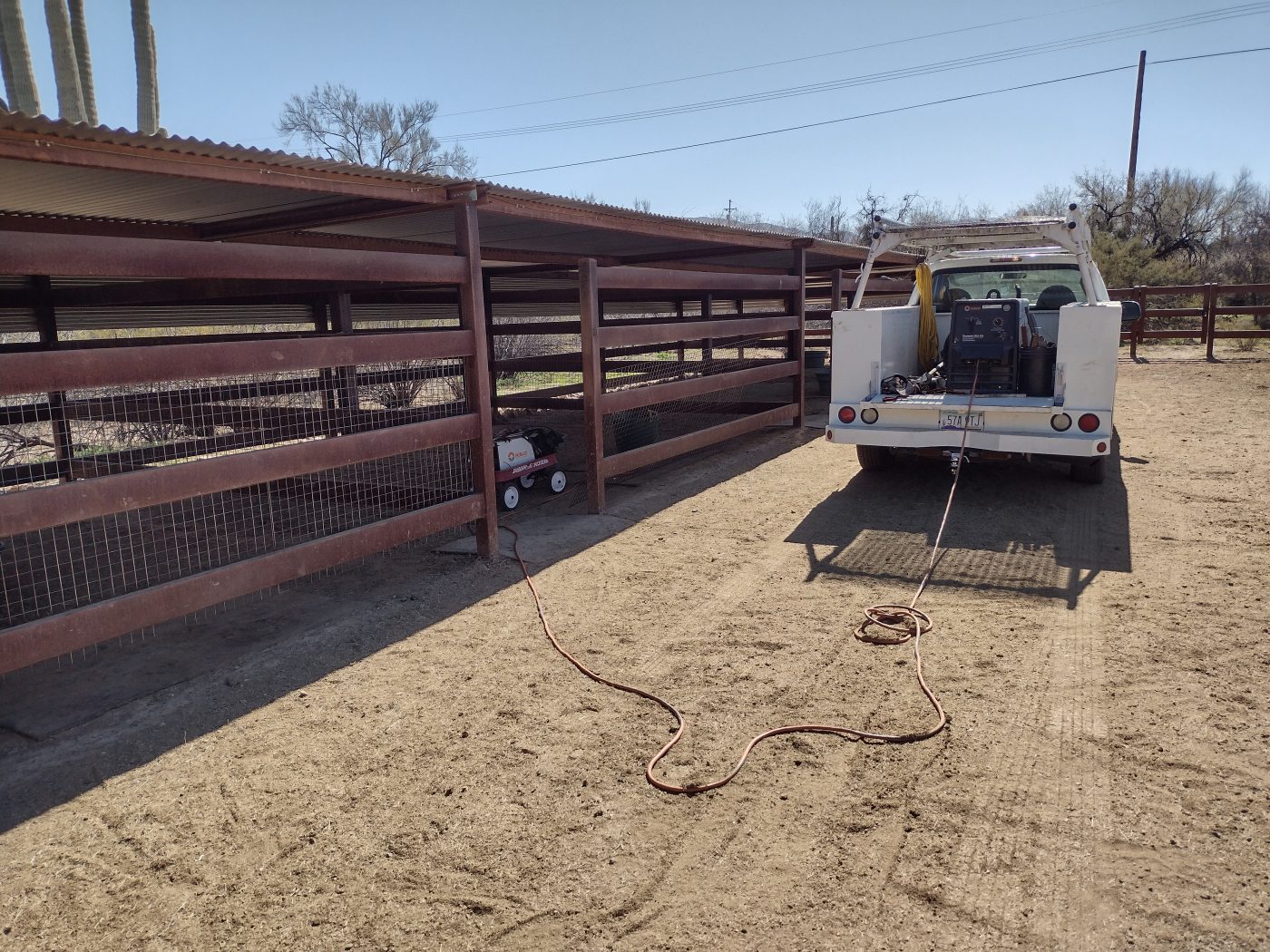 Large steel shade ramada structure — Emery Welding & Ironwork