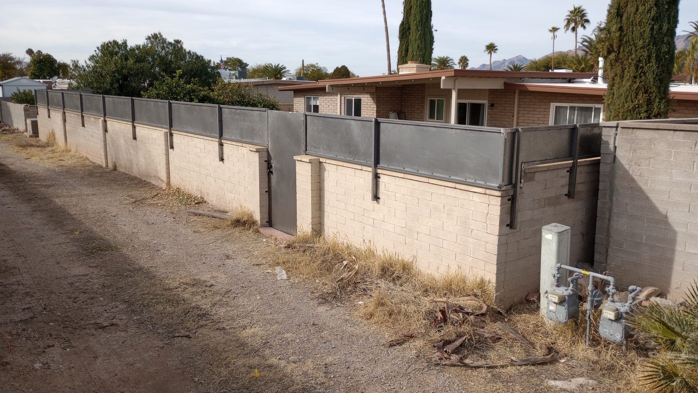 Metal fence side yard — Emery Welding & Ironwork