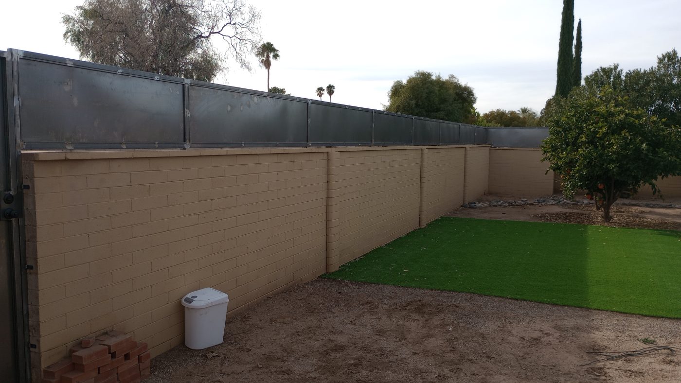 Metal privacy wall panel — Emery Welding & Ironwork
