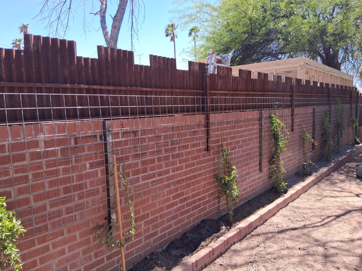 Ocotillo style metal rod fence — Emery Welding & Ironwork