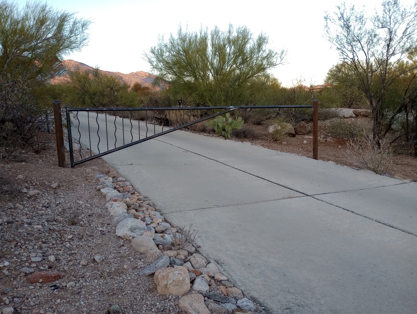 Simple steel driveway gate — Emery Welding & Ironwork