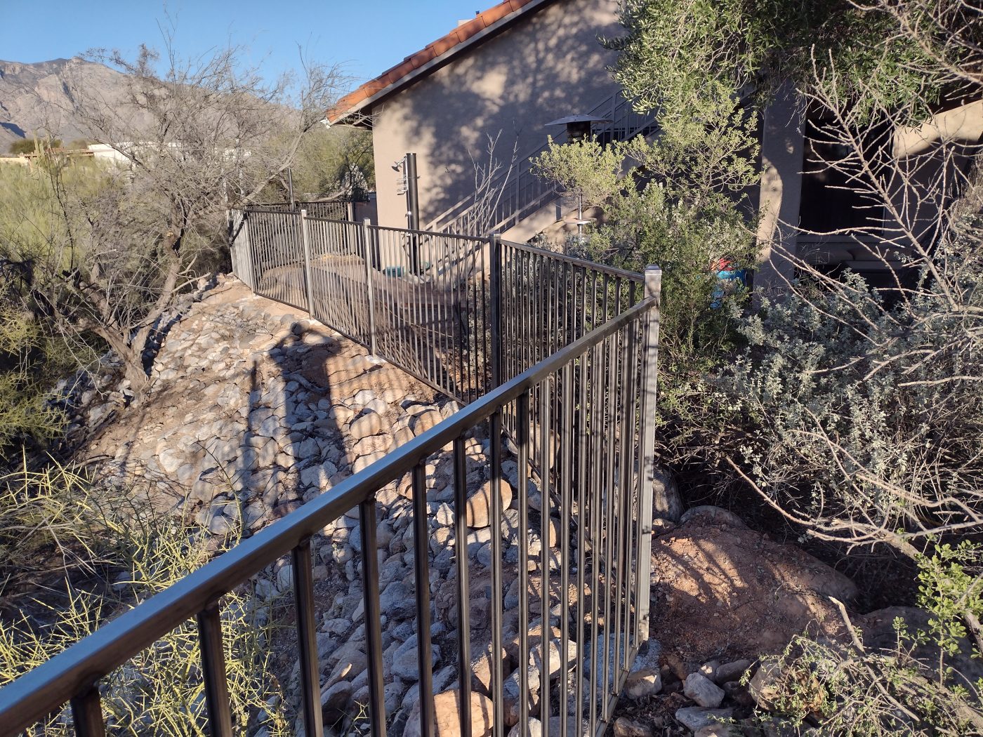 Steel handrail desert pathway — Emery Welding & Ironwork