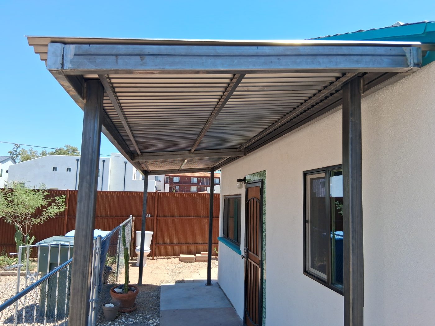 Steel patio cover ramada — Emery Welding & Ironwork