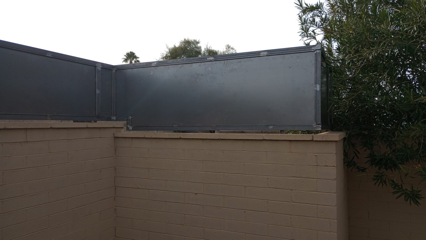 Steel privacy fence panel — Emery Welding & Ironwork