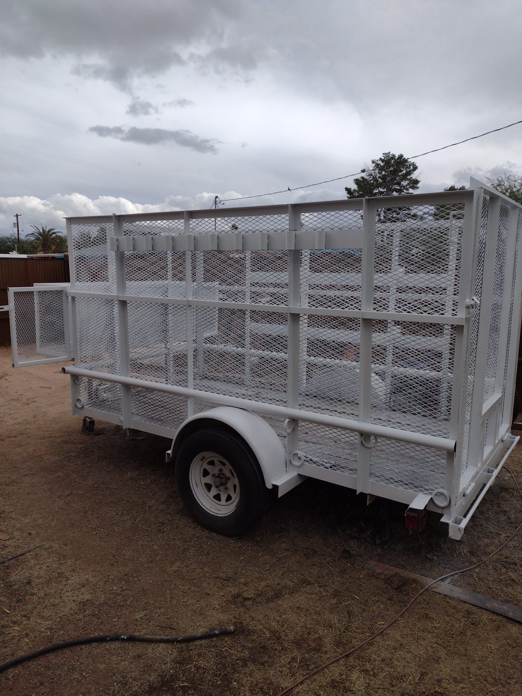 Welded trailer mesh cage — Emery Welding & Ironwork